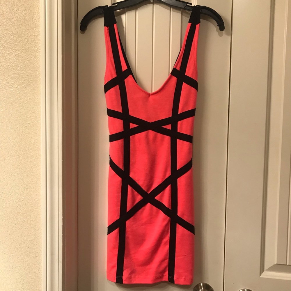 Neon pink dress